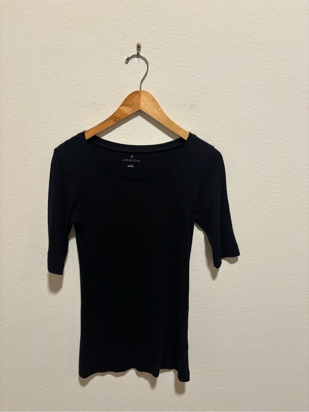 Caslon Nordstroms Ballet Neck Cotton & Modal Knit Elbow Tee